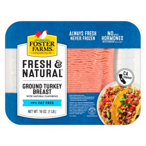 Foster Farms 99/1 Ground Turkey Breast - 16oz - 1 of 4