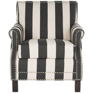Savannah Club Chair - Black/White - Safavieh