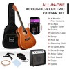 Best Choice Products Beginner Acoustic Electric Guitar Starter Set 41in w/ All Wood Cutaway Design, Case - 3 of 4