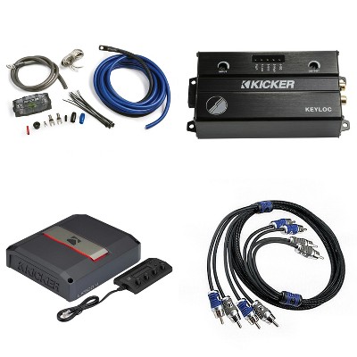 Kicker LX500.4 , KISL, Amp Install Kit , 4-Channel Amplifier - 4x125 Watts Full Range Class-D Amp (51LX5004)