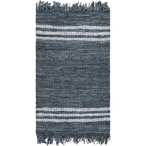 Vintage Leather W/ Fringes VTL702 Hand Woven Indoor Rugs - Safavieh - 1 of 4