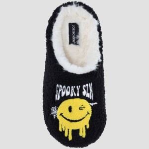 Joe Boxer Women's Halloween Spooky Szn Scuff Slippers - Black - 1 of 4