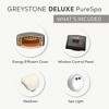 Intex PureSpa Plus Greystone Inflatable Square Outdoor Hot Tub Spa, 94 x 28", and Tablet Mobile Phone Spa Tray Accessory with LED Light Strip, White - 2 of 4