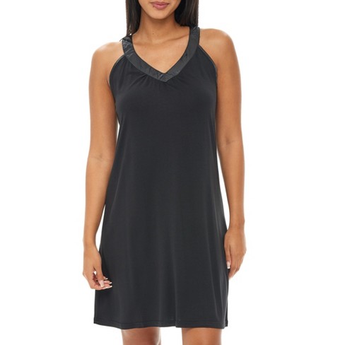 Alexander Del Rossa Women's V Neck Nightgown, Sleeveless Racerback