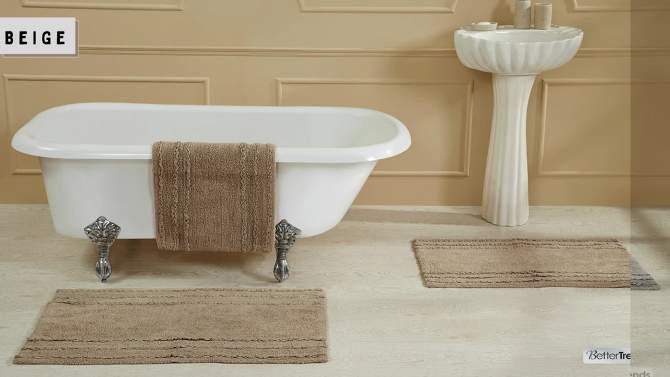 Ruffle Border Collection 100% Cotton Bath Rug - Better Trends, 2 of 8, play video