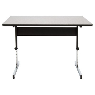 47.5" Canvas & Color Adjustable All Purpose Desk Black/Gray - Calico Designs