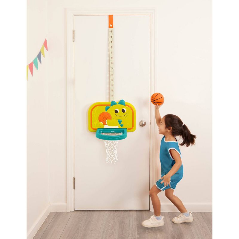 B. toys Door Hanging Basketball Net - Dinosaur Dribbler, 3 of 9