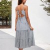 Anna-Kaci Women's Spaghetti Strap Tiered Maxi Dress with Square Neckline and Flowy Skirt - 3 of 4