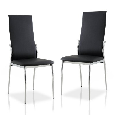 2pk Comstok Chrome Legs Dining Chairs White - Homes: Inside + Out : Target