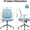 Infurnic Task and Office Chairs, Desk Chair with Armrest, Comfy Computer Desk Chair for Home and Office, Blue, 26"*27"*37" - 2 of 4