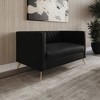 Home Design Weiss Velvet Square Arm Loveseat - 2 of 4
