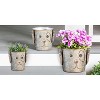 Evergreen Metal Dog Bucket Planters, Set of 3 - 2 of 4