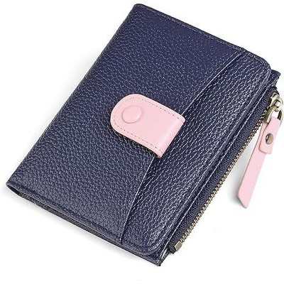BEAFUP Small Wallet Women,PU Vegan Leather RFID Blocking Bifold Zipper Pocket Card Holder with ID Window
