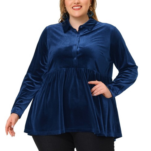 Velvet plus 2025 size tops