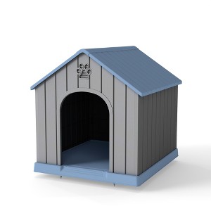 Decksplore Dog House Resin Outdoor Dog Kennel Weatherproof Small Dog House for Indoor Use - 1 of 4