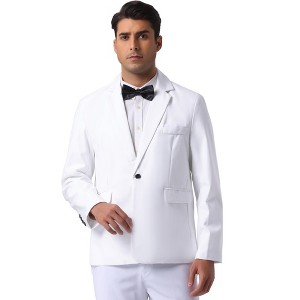 INSPIRE CHIC Men's Business Regular Fit Notch Lapel Single Formal Breasted Blazer - 1 of 4