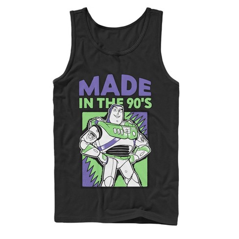 Men's Toy Story Buzz Lightyear Made In 90s Tank Top - Black - 2x