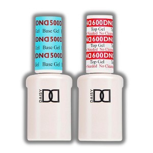 Daisy DND Base Gel and Top Gel Polish Set, UV/LED GelBase Polish and No Cleanse Top Coat, Professional Gel Polish Duo - (0.5 Fl Oz Each) - 1 of 2