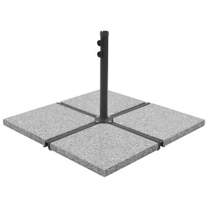 vidaXL Parasol Base Weight Grey Granite Large Heavy Weight Endurance - 1 of 4