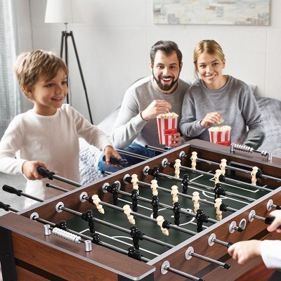 54'' Black and Brown MDF Steel Foosball Table