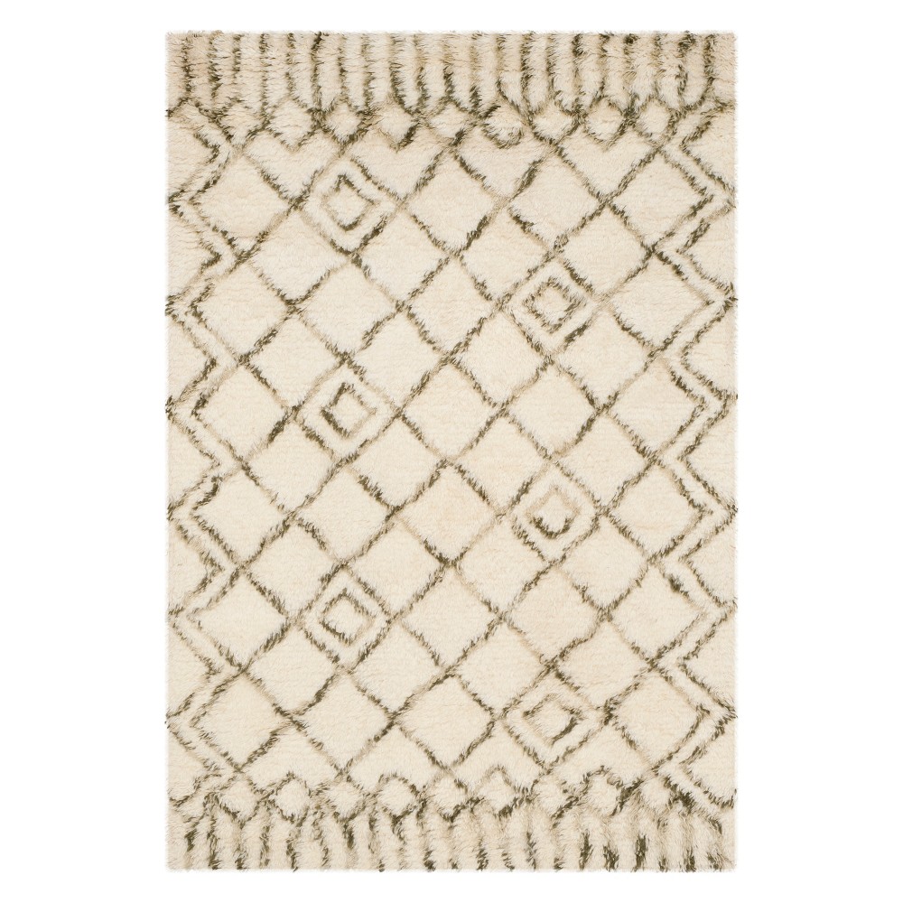 3'x5' Geometric Accent Rug Ivory/Green - Safavieh