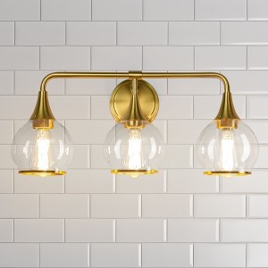 KAISITE 2-Light Modern Bathroom Vanity Light with Globe Glass Shades, Elegant Wall Fixture for Mirror, Sink or Dressing Area - 1 of 4