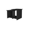 NicBex Coffee Tables for Living Room 16.6" H Rectangle Modern Coffee Table with Open Lower Shelf for Home Office Storage, Black - 2 of 4