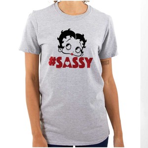 Vintage Betty Boop Hashtag Sassy Womens Graphic T Shirt Tees Brisco Brands - 1 of 1