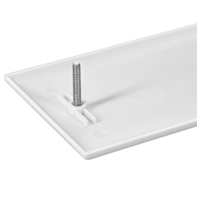 White 1-Gang Rectangular Blank Wall Plate with Screws