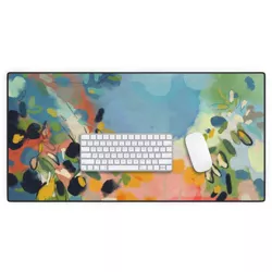 Lunetricotee Garden with Sea View and Olive Tree 31.5" x 15.5" Desk Mat - Deny Designs