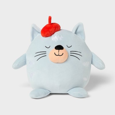 Детские мягкие игрушки Pillowfort Cat Kids' Mini Weighted Plush Throw Pillow Blue — фото 4