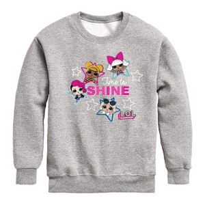 Boys' - LOL Surprise! - Time To Shine Graphic Long Sleeve Fleece Sweatshirt - 1 of 4