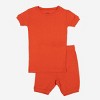 Leveret Matching Family Pajamas – Solid Orange – 100% Cotton – Customizable for Personalization - 2 of 4