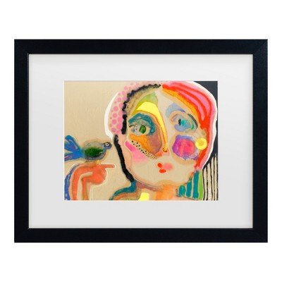 Wyanne Abstract Canvas Art with Black Frame and White Matte