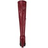 Allegra K Women's Platform Heels Chunky Heel Over Knee High Boots - 3 of 4