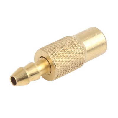 Unique Bargains Air Chuck Adapter Tire Inflator Tire Chuck Compressor Pump 6.5mm Gold Tone 1PC