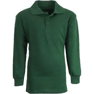 Galaxy Authentic Boy's Slim Fit  Long Sleeve Polo Shirts - 1 of 3