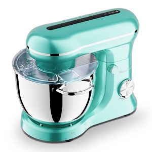 Dexmalle 5.2L+4.5 Stainless Steel Food Mixer with Timing,10 Speeds,Egg Whisk,Dough Hook,Flat Beater,Blue - 1 of 4
