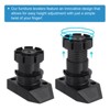 Unique Bargains Non-Skid Adjustable Thick Legs Furniture Leveling Feet for Bathroom 8 Pcs - 4 of 4