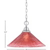 Toltec Lighting Any 1 - Light Pendant in  Chrome with 16" Raspberry Crystal Shade - 2 of 2