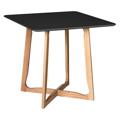 LeisureMod Cedar Square Dining Table with Criss-Cross Frame - Rustic Farmhouse Design, Sturdy Construction
