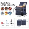 12 Volt Car Refrigerator, Portable Freezer Dual Zone APP Control, 52 Cans Fridge 12/24V DC and 100-240V AC - 4 of 4