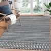 Modern Geometric Living Room Bedroom Area Rugs, Washable Soft Low Pile Floor Carpet with Stripped Lines for Dining Room - 2 of 4