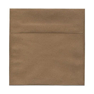 JAM Paper 8.5 x 8.5 Square Invitation Envelopes Brown Kraft Paper Bag LEKR505