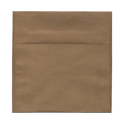 JAM Paper 8.5 x 8.5 Square Invitation Envelopes Brown Kraft Paper Bag LEKR505