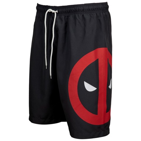 Deadpool Mens Marvel Comics Deadpool Symbol Board Shorts - 3XLarge (48-50)