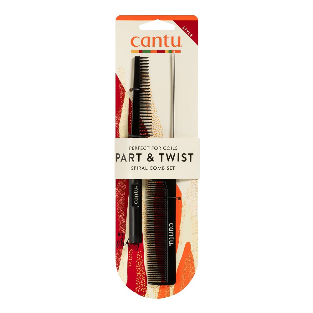 Photos - Hair Dryer Cantu Style Part & Twist Comb Set - 2ct 