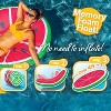COMFY FLOATS Soft Mesh Self-Inflating Expanding Memory Foam Roll Up Sun Disc Pool Float Lounger with Protective Vinyl Layer, Watermelon - 3 of 4