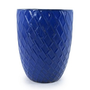 Wooakway 17" Dia Outdoor Indoor Ceramic Planter Pot Decorative Planter with Drainage Hole Patio Flower Pot - 1 of 4
