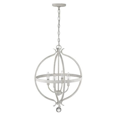 Callie 4-Light Country White Crystal Pendant